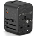 Universal Travel Adapter with USB-C – International All-in-One Power Adapter