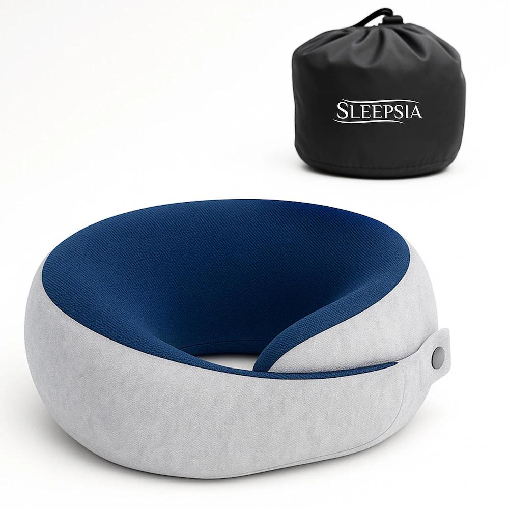 Memory Foam Travel Neck Pillow – Ergonomic Support for Flights & Road Trips