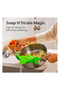 Snap N' Strain Clip-On Silicone Pot Strainer – Heat Resistant Kitchen Colander